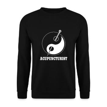Acupuncturist Yin Yang Acupuncture - Unisex Sweatshirt - black - Front - Alina (178cm) & Michal (187cm)