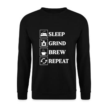 Great Manual Coffee Grinder Gift - Unisex Sweatshirt - black - Front - Alina (178cm) & Michal (187cm)