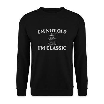 Classic Hand Grinder Coffee Coffee Grinder - Unisex Sweatshirt - black - Front - Alina (178cm) & Michal (187cm)
