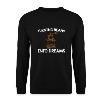 Coffee grinder - Unisex Sweatshirt - black - Front - Alina (178cm) & Michal (187cm)