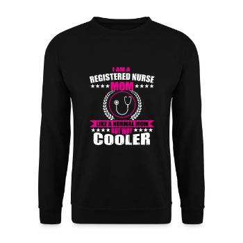 Infirmière autorisée Fête des mères - Sweat-shirt Unisexe - noir - Devant - Alina (178cm) & Michal (187cm)