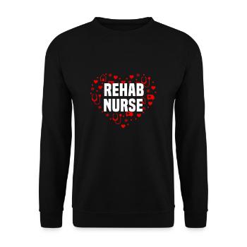 Cute Rehab Nurse Gift - Unisex Sweatshirt - black - Front - Alina (178cm) & Michal (187cm)