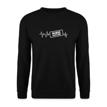 Nurse heartbeat - Unisex Sweatshirt - black - Front - Alina (178cm) & Michal (187cm)