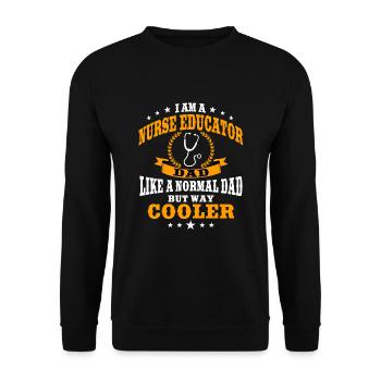 Infirmière instructrice Papa Fête des pères - Sweat-shirt Unisexe - noir - Devant - Alina (178cm) & Michal (187cm)