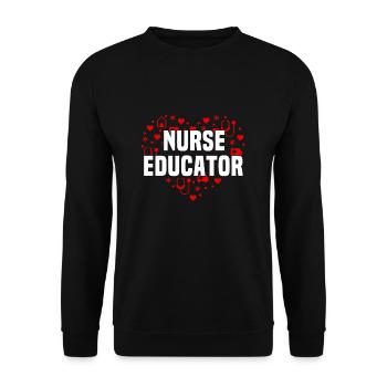 Infirmière instructrice - Sweat-shirt Unisexe - noir - Devant - Alina (178cm) & Michal (187cm)