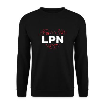 Licensed Practical Nurse - Unisex Sweatshirt - black - Front - Alina (178cm) & Michal (187cm)