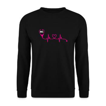 Niedliche Nc - Krankenschwester Beraterin - Unisex Pullover - Schwarz - Vorne - Alina (178cm) & Michal (187cm)