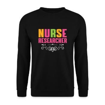 Nursing Researcher Outfit Nursing Research - Unisex Sweatshirt - black - Front - Alina (178cm) & Michal (187cm)