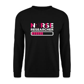 Chercheuse en soins infirmiers en formation - Sweat-shirt Unisexe - noir - Devant - Alina (178cm) & Michal (187cm)