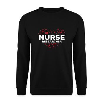 Cœur de scientifique en soins infirmiers - Sweat-shirt Unisexe - noir - Devant - Alina (178cm) & Michal (187cm)