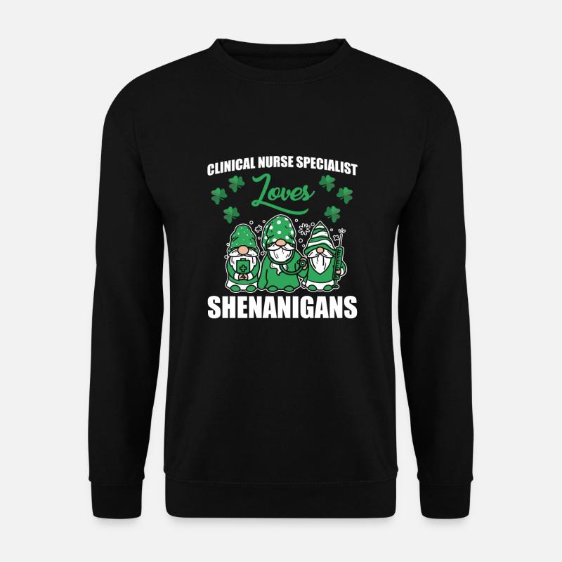 Klinische Krankenschwester St. Patrick's Day - Unisex Pullover - Schwarz