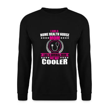 Home Nurse Mom Mother's Day - Unisex Sweatshirt - black - Front - Alina (178cm) & Michal (187cm)