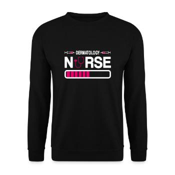 Dermatology Nurse In Progress - Unisex Sweatshirt - black - Front - Alina (178cm) & Michal (187cm)