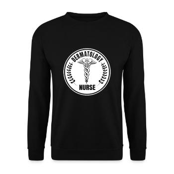 Dermatology Nurse - Unisex Sweatshirt - black - Front - Alina (178cm) & Michal (187cm)