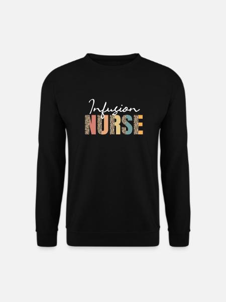 Infusion nurse leopard print - Unisex Sweatshirt - black