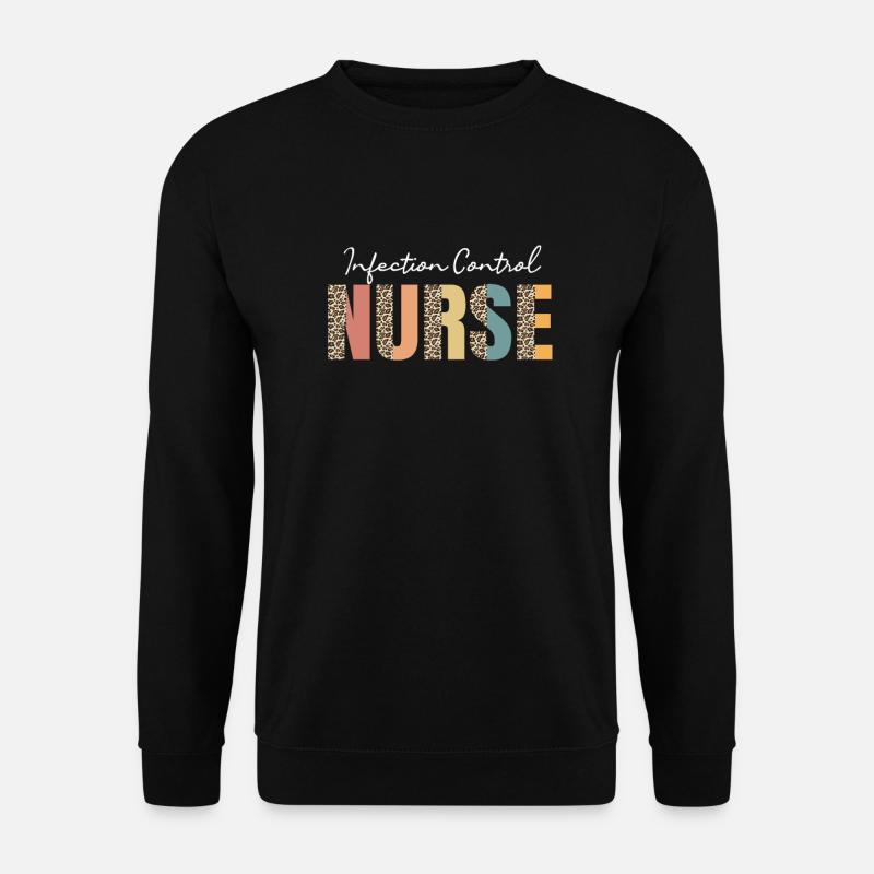 Hygiène infirmière Léopard Pattern - Sweat-shirt Unisexe - noir