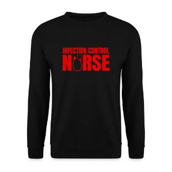 Hygiene Nurse Gift - Unisex Sweatshirt - black - Front - Alina (178cm) & Michal (187cm)