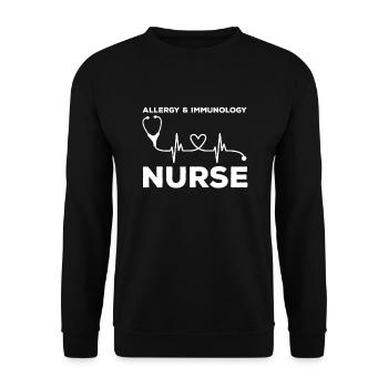 Allergy & Immunology Nurse - Unisex Sweatshirt - black - Front - Alina (178cm) & Michal (187cm)