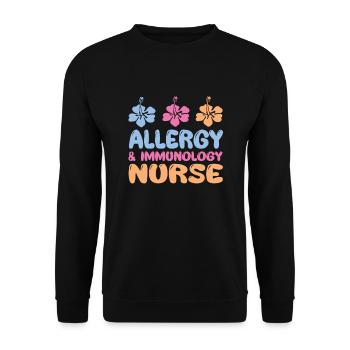 Allergie- und Immunologie Krankenschwester - Unisex Pullover - Schwarz - Vorne - Alina (178cm) & Michal (187cm)