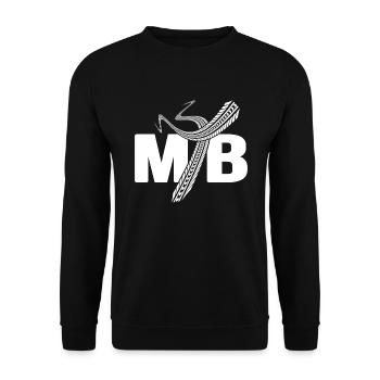 MTB mountain biker tire track bike trail dirtbike - Unisex Sweatshirt - black - Front - Alina (178cm) & Michal (187cm)