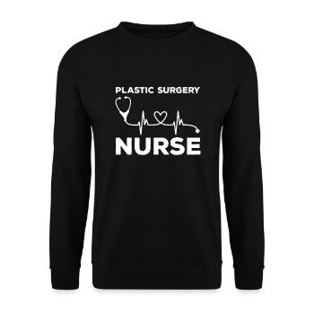 Plastic Surgery Nurse Gift Idea - Unisex Sweatshirt - black - Front - Alina (178cm) & Michal (187cm)