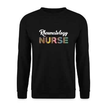 Rheumatology Nurse - Unisex Sweatshirt - black - Front - Alina (178cm) & Michal (187cm)