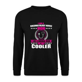 Rheumatology Nurse Mom Saying - Unisex Sweatshirt - black - Front - Alina (178cm) & Michal (187cm)