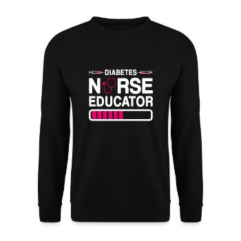 Infirmière instructrice en diabète - Sweat-shirt Unisexe - noir - Devant - Alina (178cm) & Michal (187cm)