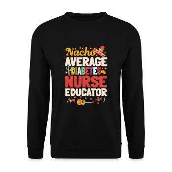 Infirmière en diabète Fiesta mexicaine - Sweat-shirt Unisexe - noir - Devant - Alina (178cm) & Michal (187cm)