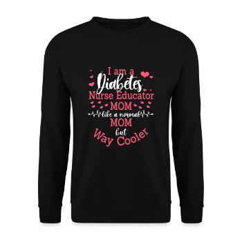 Mignon Diabetes Nurse Mom Design - Sweat-shirt Unisexe - noir - Devant - Alina (178cm) & Michal (187cm)