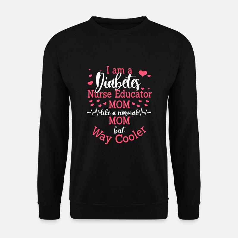 Süße Diabetes Krankenschwester Mama Design - Unisex Pullover - Schwarz