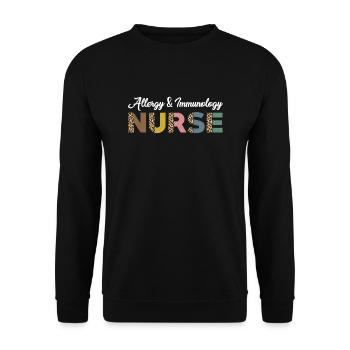 Allergy and Immunology Nurse - Unisex Sweatshirt - black - Front - Alina (178cm) & Michal (187cm)