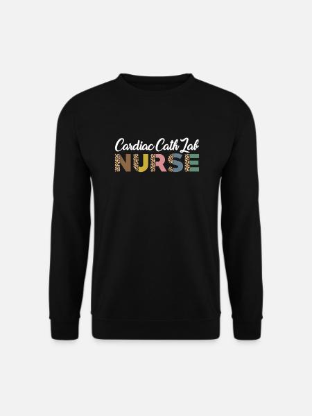 Herzkatheterlaborschwester Leopardenmuster - Unisex Pullover - Schwarz