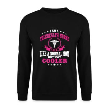 Telemedizin-krankenschwester Mama Outfit Frauen - Unisex Pullover - Schwarz - Vorne - Alina (178cm) & Michal (187cm)
