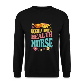 Occupational health nurse (m/f/d) - Unisex Sweatshirt - black - Front - Alina (178cm) & Michal (187cm)