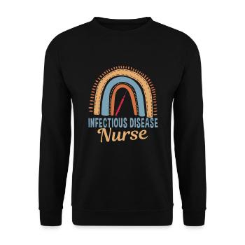 Nurse Infectiology Rainbow - Unisex Sweatshirt - black - Front - Alina (178cm) & Michal (187cm)
