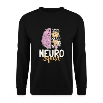 Neuro Squad Neuroscience Brain Outfit - Unisex Sweatshirt - black - Front - Alina (178cm) & Michal (187cm)