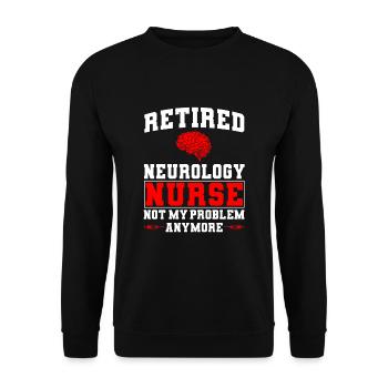 Pensionierte Neurologie Krankenschwester - Unisex Pullover - Schwarz - Vorne - Alina (178cm) & Michal (187cm)