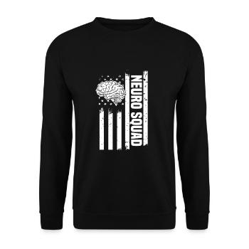 USA Neuro Squad Neurology Nurse - Unisex Sweatshirt - black - Front - Alina (178cm) & Michal (187cm)