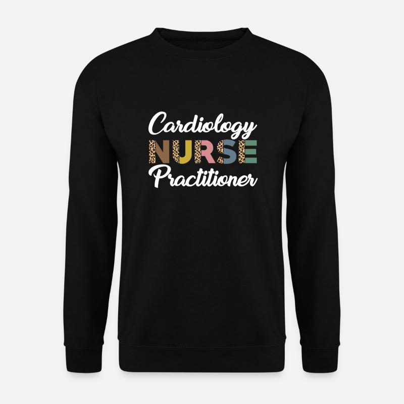Kardiologie Krankenschwester Leopard - Unisex Pullover - Schwarz