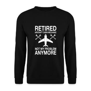 Tenue pour mécanicien de cabine d’avion à la retraite - Sweat-shirt Unisexe - noir - Devant - Alina (178cm) & Michal (187cm)