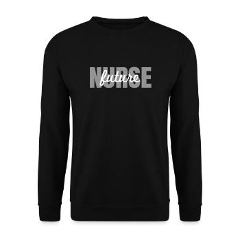 Diplômée de la future école d’infirmières - Sweat-shirt Unisexe - noir - Devant - Alina (178cm) & Michal (187cm)