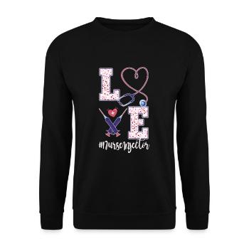 Aesthetics Sister Valentine's Day Design - Unisex Sweatshirt - black - Front - Alina (178cm) & Michal (187cm)