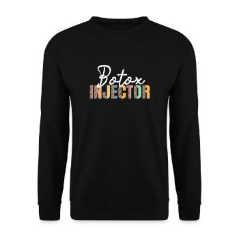 Botox injector - Unisex Sweatshirt - black - Front - Alina (178cm) & Michal (187cm)