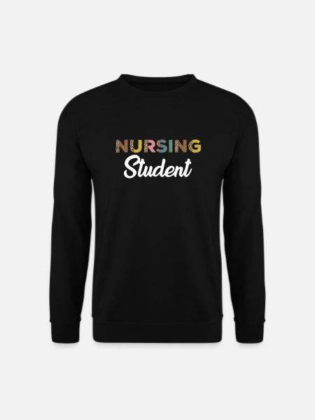 Nursing student with leopard print - Unisex Sweatshirt - black
