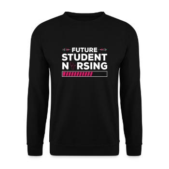 Futur étudiant en école d’infirmières - Sweat-shirt Unisexe - noir - Devant - Alina (178cm) & Michal (187cm)