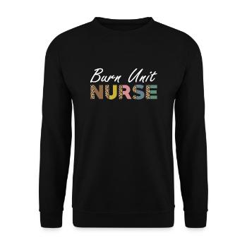 Infirmière spécialisée dans les grands brûlés - Sweat-shirt Unisexe - noir - Devant - Alina (178cm) & Michal (187cm)