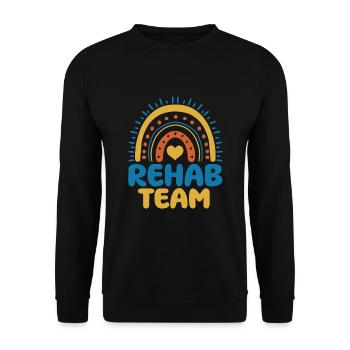 Cute rehab team boho rainbow apparel - Unisex Sweatshirt - black - Front - Alina (178cm) & Michal (187cm)