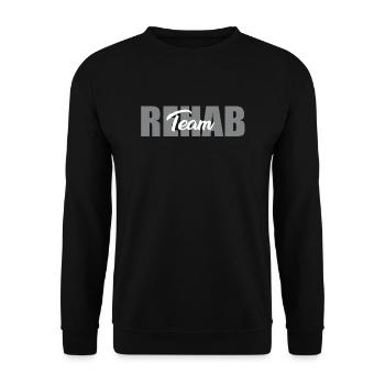 Great rehab team design - Unisex Sweatshirt - black - Front - Alina (178cm) & Michal (187cm)