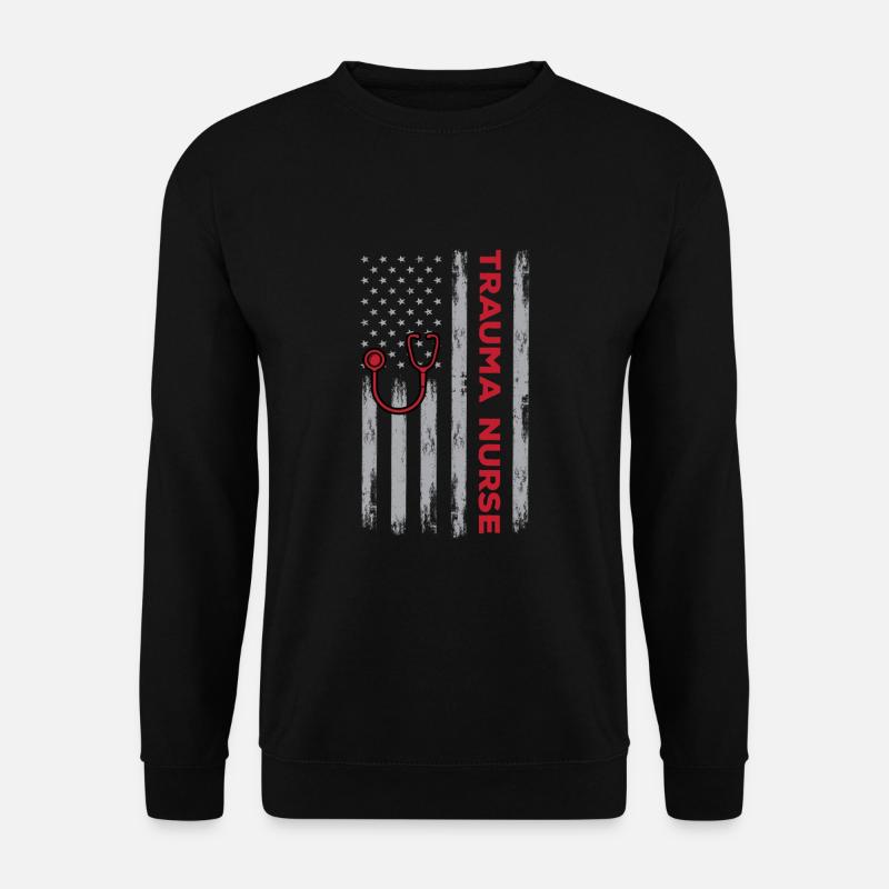 Trauma Krankenschwester Amerika - Unisex Pullover - Schwarz